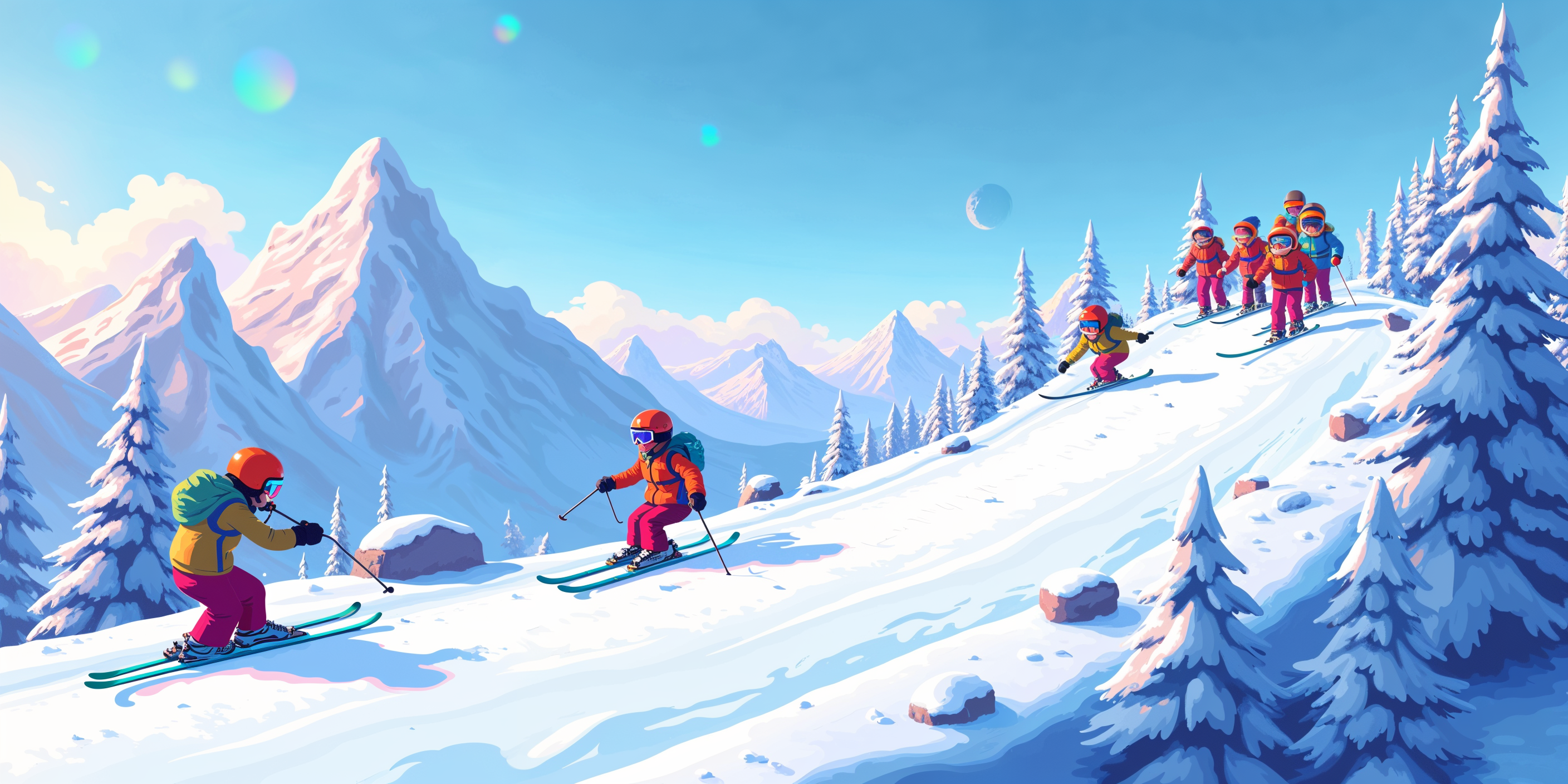 Ski Slope Fantasy: Magic and Victory
